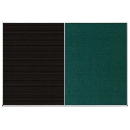 United Visual Products Enclosed Corkboard, 1 Door, 72"x48", 4" Fra UV3405-WHITE-KEYLIME
